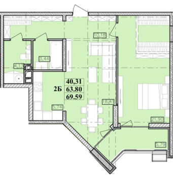 КВАРТИРА ТИП 2Б