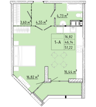 Квартира ТИП 1А