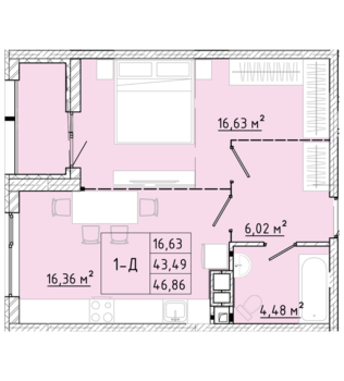КВАРТИРА ТИП 1Д